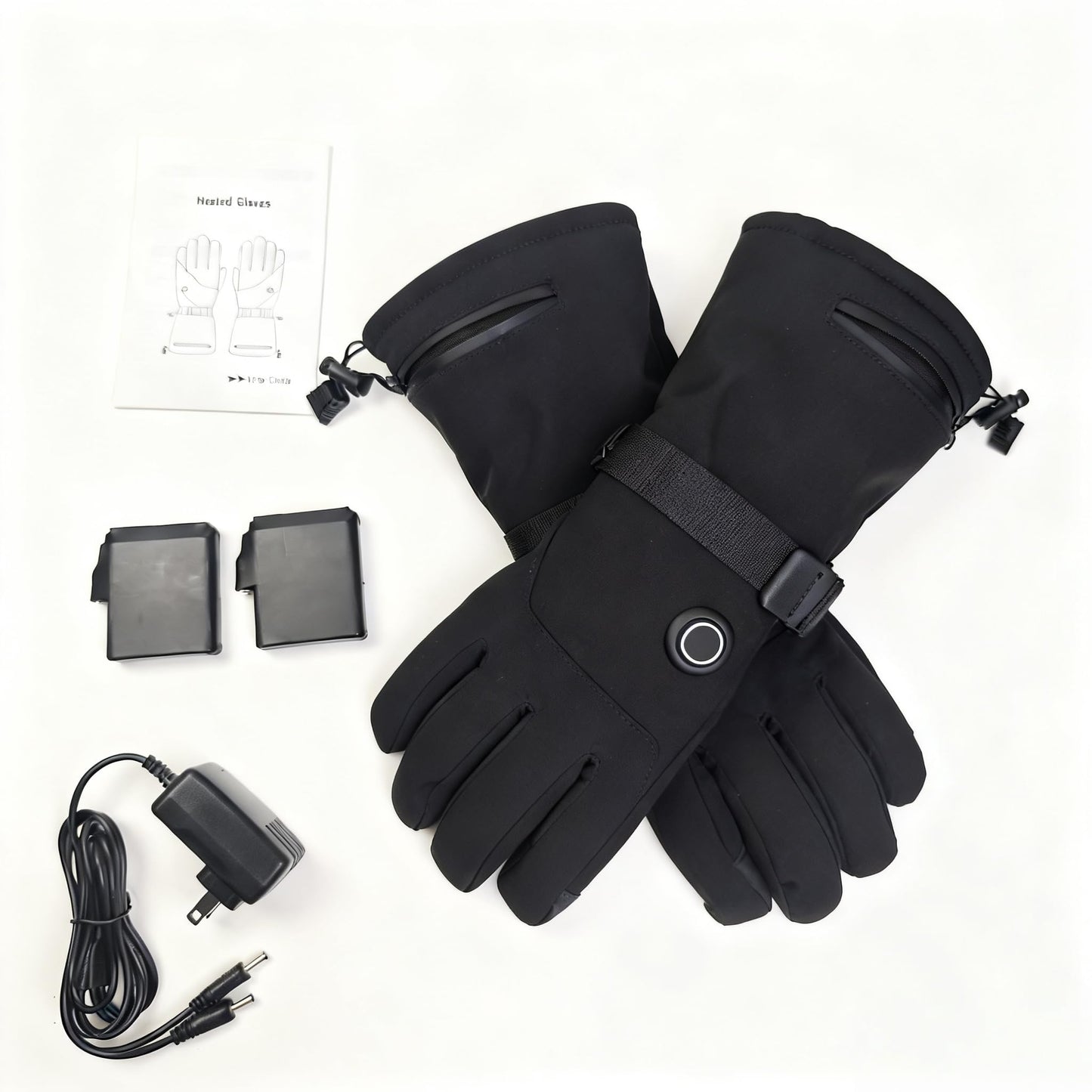 Rechargeable Heated Gloves for Men Women, 7.4V Waterproof Touchscreen Electric Ski Gloves for Winter Outdoor Work, Skiing, Hunting, Hiking, Camping, Riding, Fishing (X-Large)
