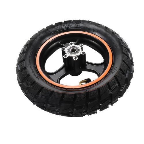 80/65-6 Scooter Tire,Front tires Wheel Aluminium hub, 10 Inch Replacement Thickened Pneumatic Tyres for Electric Scooter 255x80 10x3.0 scooter inner tubes(off road)