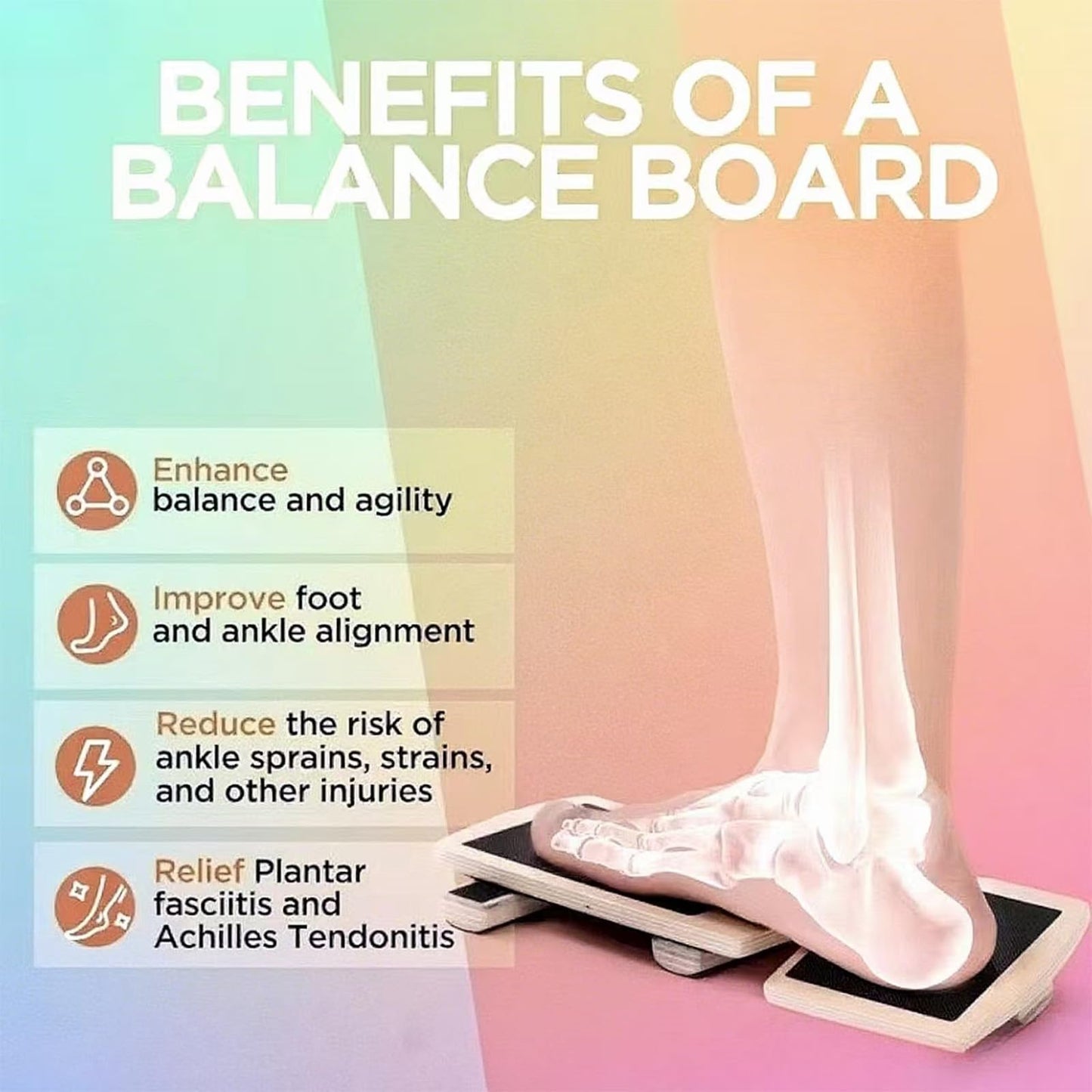 Ankle Strengthener，Ankle Balance Board，Foot Strengthener Trainer for Sprained Ankle，Balance Training，Home Gym Fitness Equipment