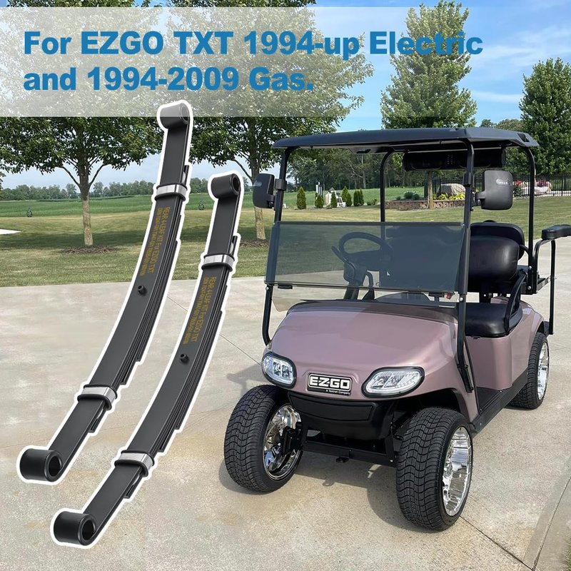 TechInovat Heavy Duty EZGO TXT 4-Leaf Rear Leaf Spring Bushings & Sleeves Fits 1994-Up Golf Cart