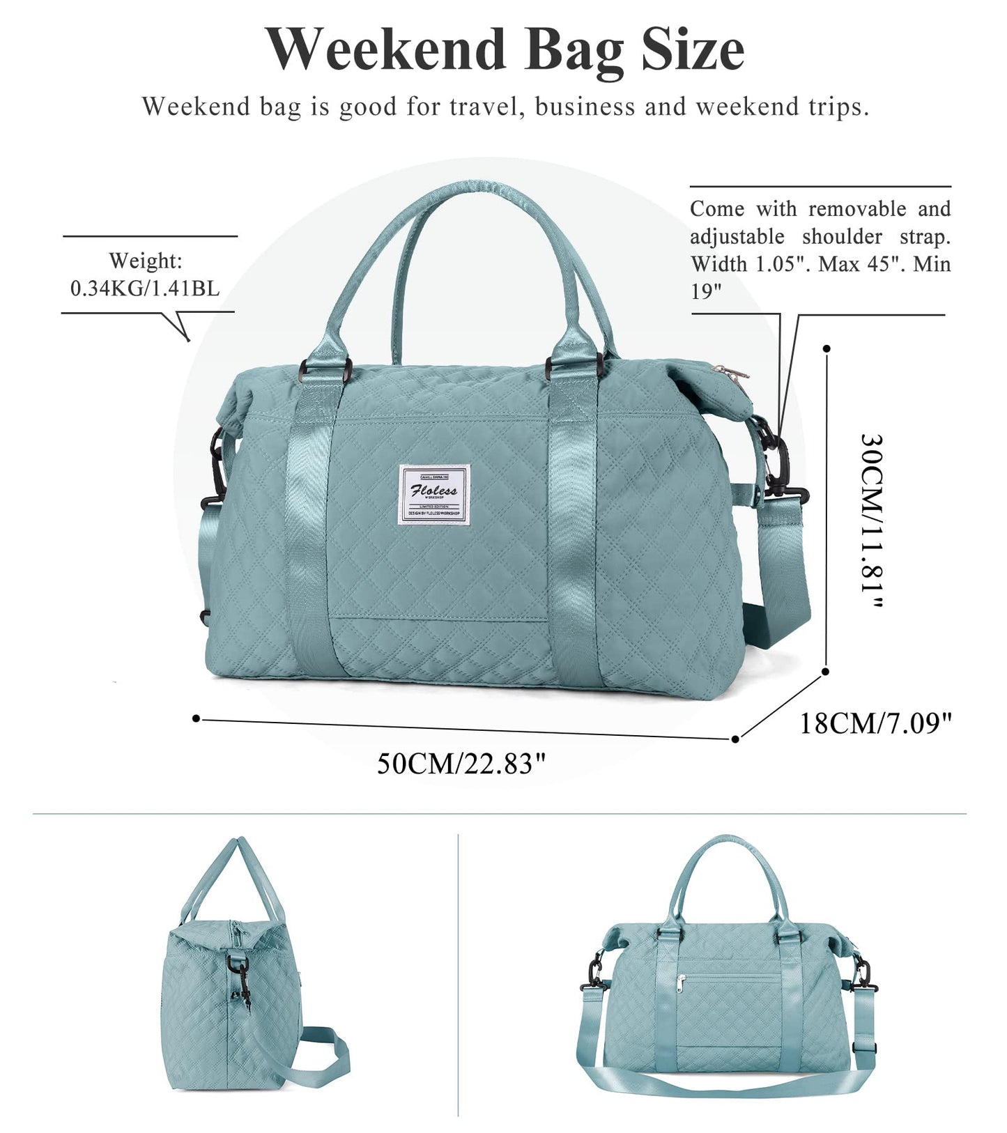 Travel Duffel Bag,Overnight Weekender Bags for Women with Wet Pocket