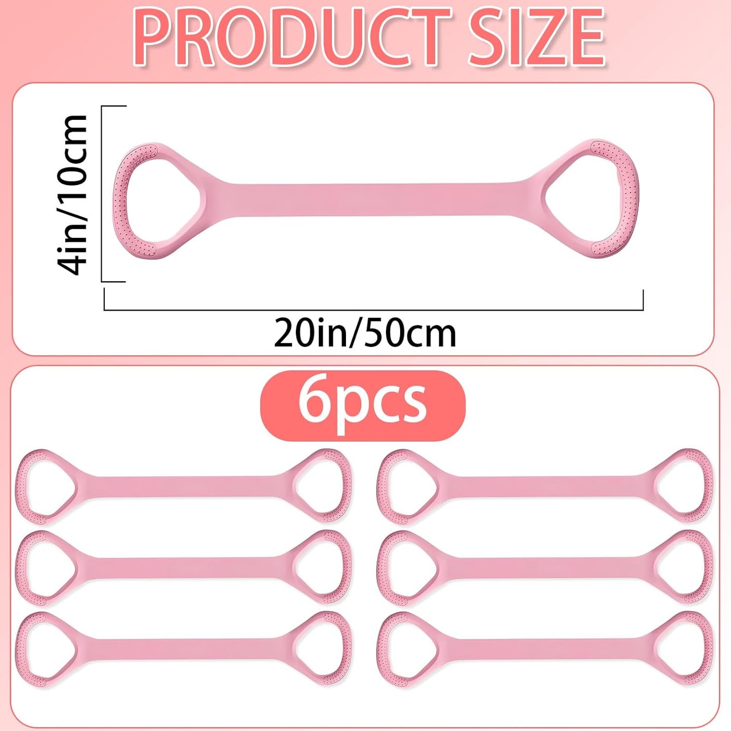 Skiennix 6 Pcs Figure 8 Resistance Bands - Versatile Yoga & Pilates Stretching Equipment for All Fitness Levels