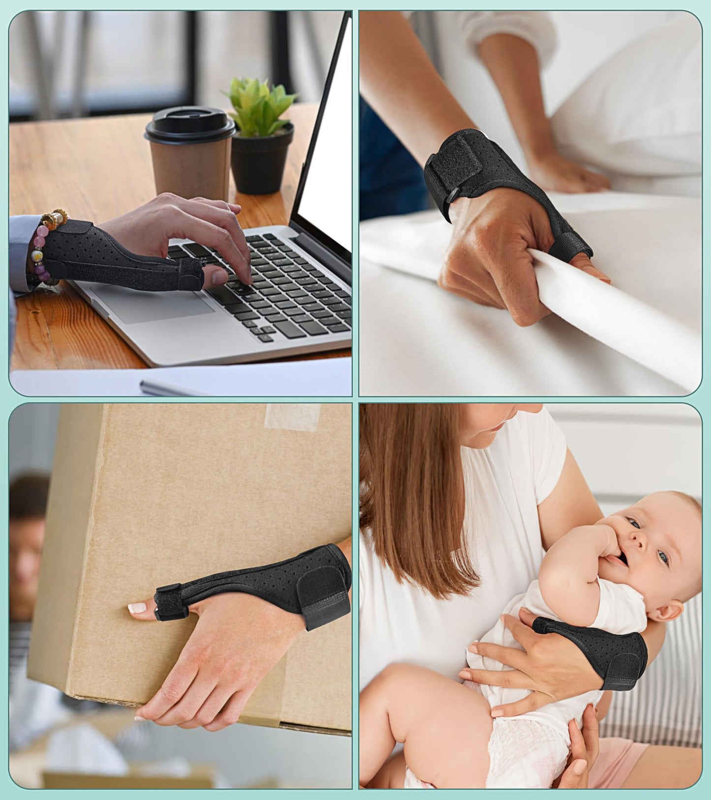 Thumb Brace Right Left Hand - Choose Spring Stabilizer or Aluminum Spica Splint Support for Arthritis,Trigger Finger,Tendonitis,CMC Joint Pain Relief, Adjustable Wrist/Finger Strap for Women Men