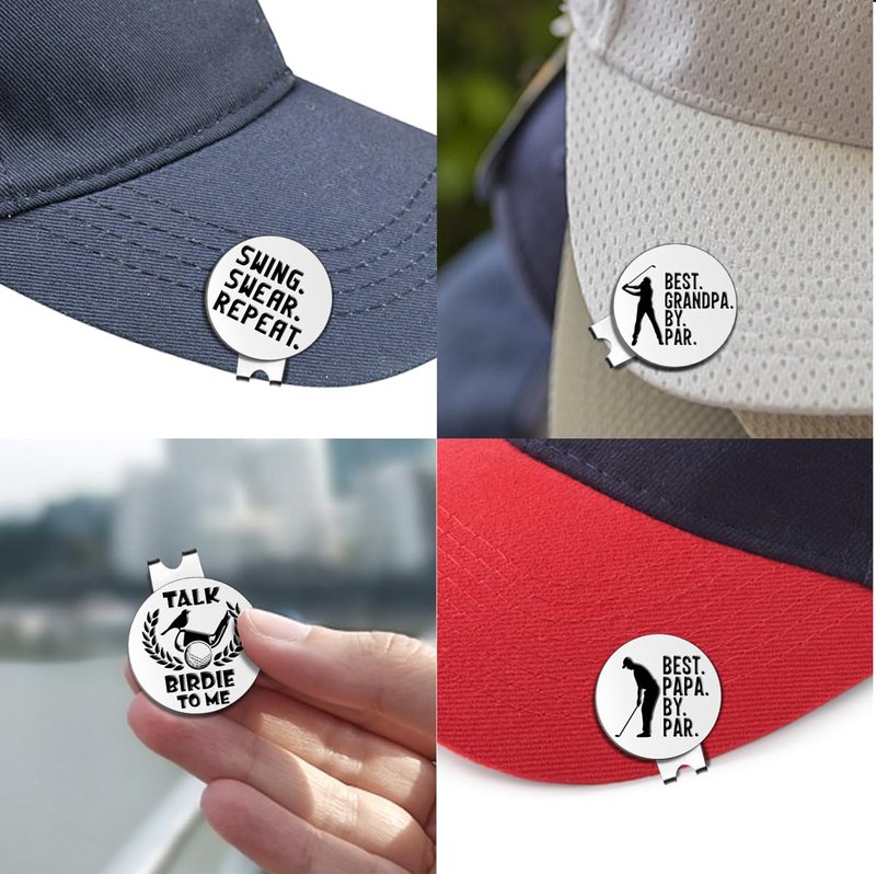 Pishovi I Play Golf Funny Golf Markers, Magnetic Golf Marker Cap Clip, Golf Accessories, Birthday Retirement Appreciate Father's Day Thanking You Gifts for Grandpa Dad Golf Lovers Uncle Golfer Brother