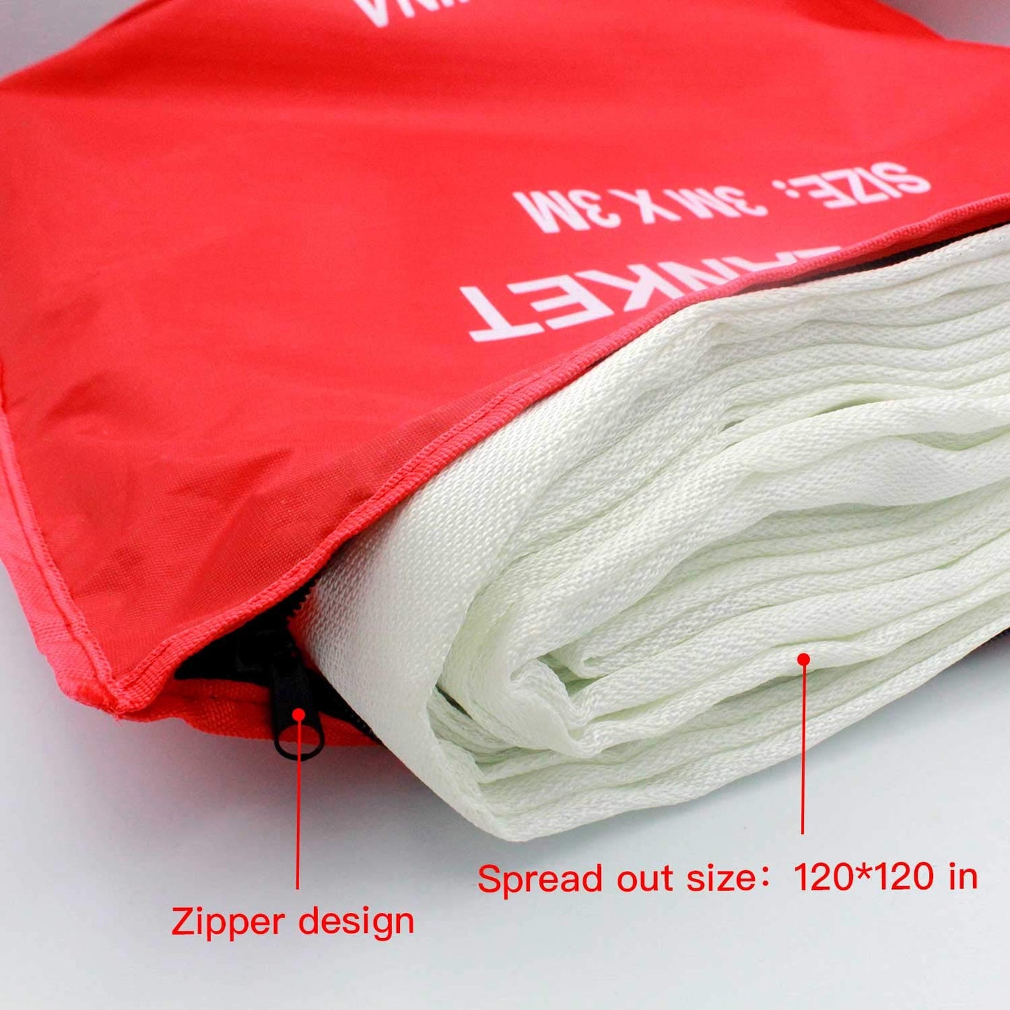 Gihunk Welding Blanket Heavy Duty Fiberglass Fire Blanket Protect Work Area from Sparks (10Ft x 10 Ft)