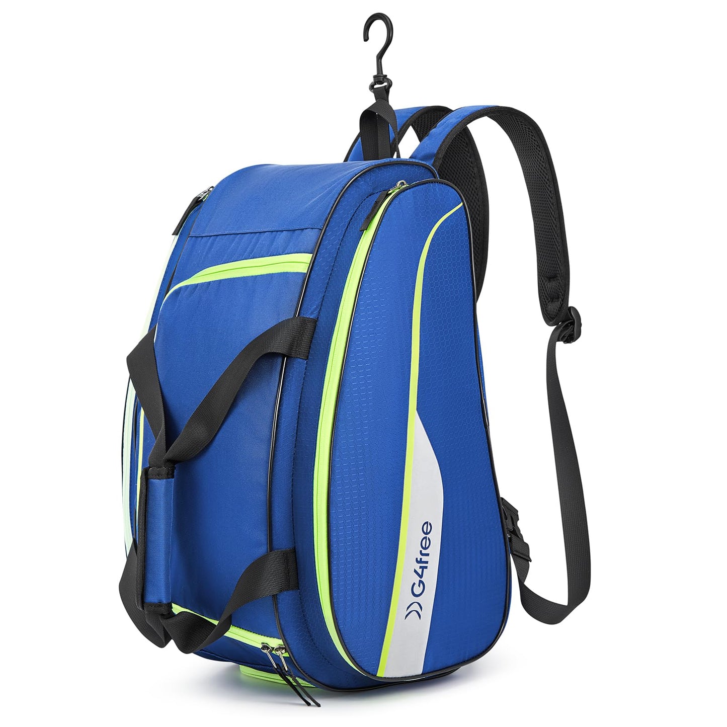 G4Free 2-in-1 Pickleball Bag Pickleball Backpack Pickle Ball Bag Holds 4+ Paddles for Women & Men with Fence Hook Thermal Insulation Compartment(Blue)