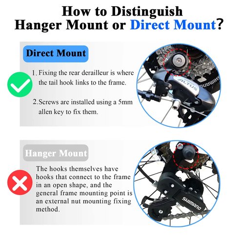 RD-M310 7/8 Speed Rear Derailleur, Direct Mount for Mountain Bike and Road Bike, Universal Replacement for Most Models