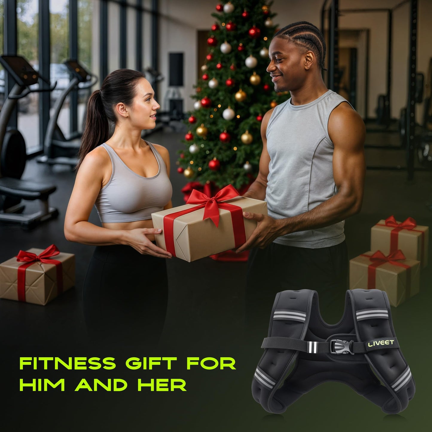 Liveet Weighted Vest, Weighted Vest for Women Men, 5lb Weight Vest with Pocket Reflective Strips Adjustable Buckle Straps SGS Certified Weight Vest for Walking Running Strength Training Cardio Workout