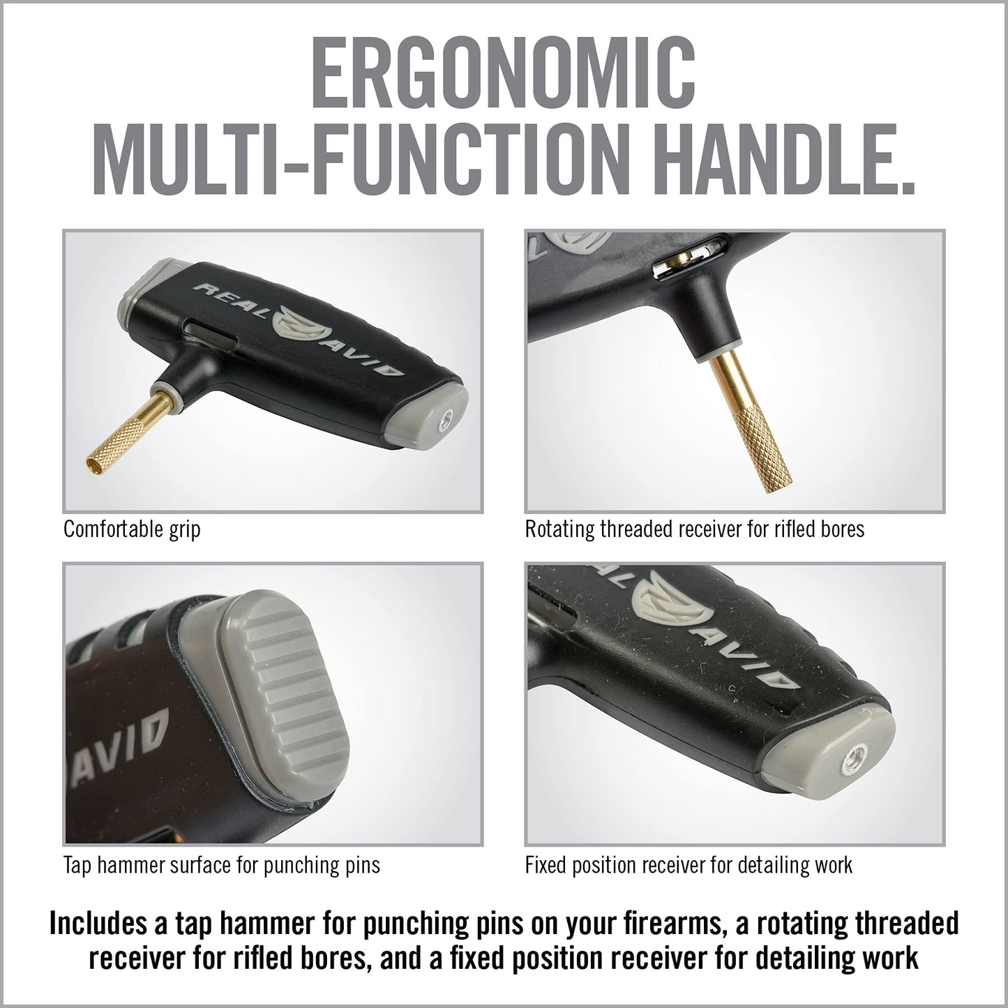 Real Avid PRO Handgun Cleaning Kit – Multi-Caliber Pistol Cleaning Kit for .22, 9mm, .357, .38, .40, .44 & .45 – Brass Rod, Bore Brushes, Jags, Patches & Crush-Proof Range Case