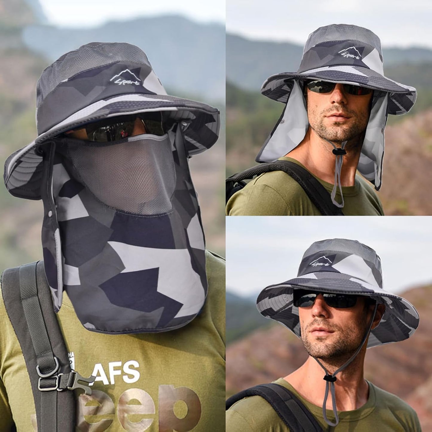 Sun Hats - UPF 50+ Breathable Fishing Hat for Men & Women | Wide Brim Summer UV Protection