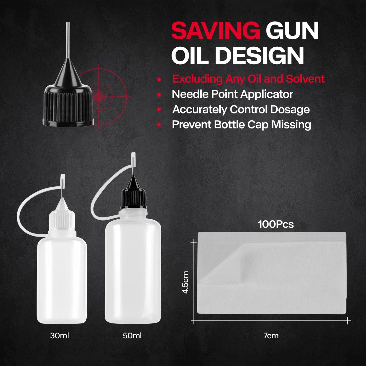 Laziiey Universal Gun Cleaning Kit, Rifle Cleaning Set with Reinforced Brass Rods, Brass Jags and Slotted Tips