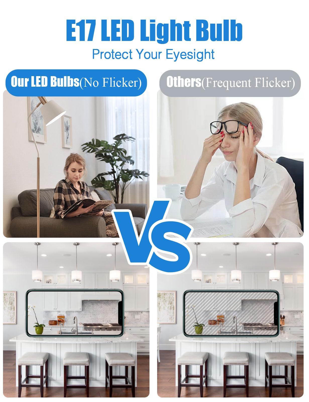 wossluck for Frigidaire Light Bulb Replacement KEI D28X KEL 2816X E17 Base LED Freezer/Fridge Appliance Lamp, Compact ac100-265v 3w Refrigerator Bulb 5304522314 Bulb White Light (1 Pack)