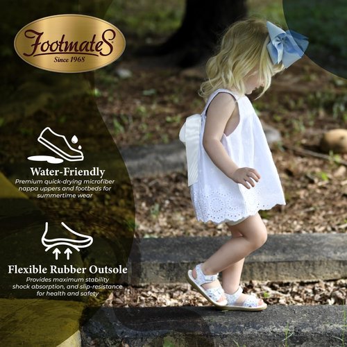 FOOTMATES Waterproof Sandals for Kids - Slip-Resistant, Non-Marking Outsoles | Comfortable Fit