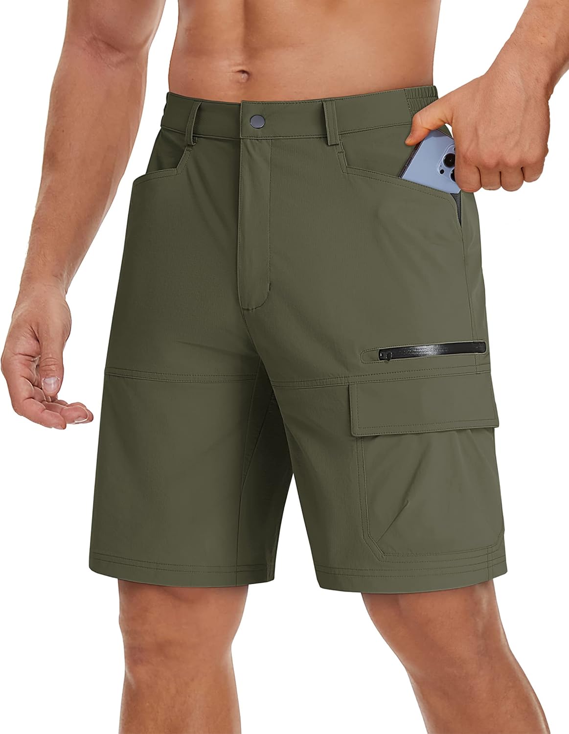 TACVASEN Men's Quick-Dry Cargo Shorts - Water-Resistant Casual Hiking & Golf Shorts | Summer Outdoor Wear