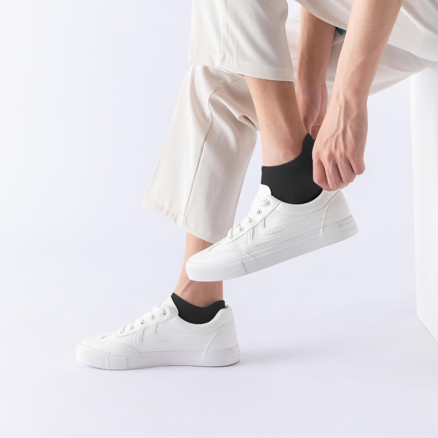 ACCFOD Women's Ankle Socks - Athletic Low Cut Running Socks with Tab | 6 Pairs