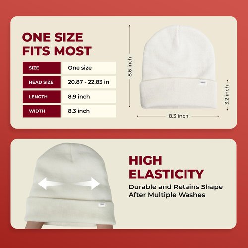 Satin Lined Beanie for Women Men, 3-Layer Warm Slouchy Winter Hat, Valentines Day Gifts for Him Her, Gift Box Card Included