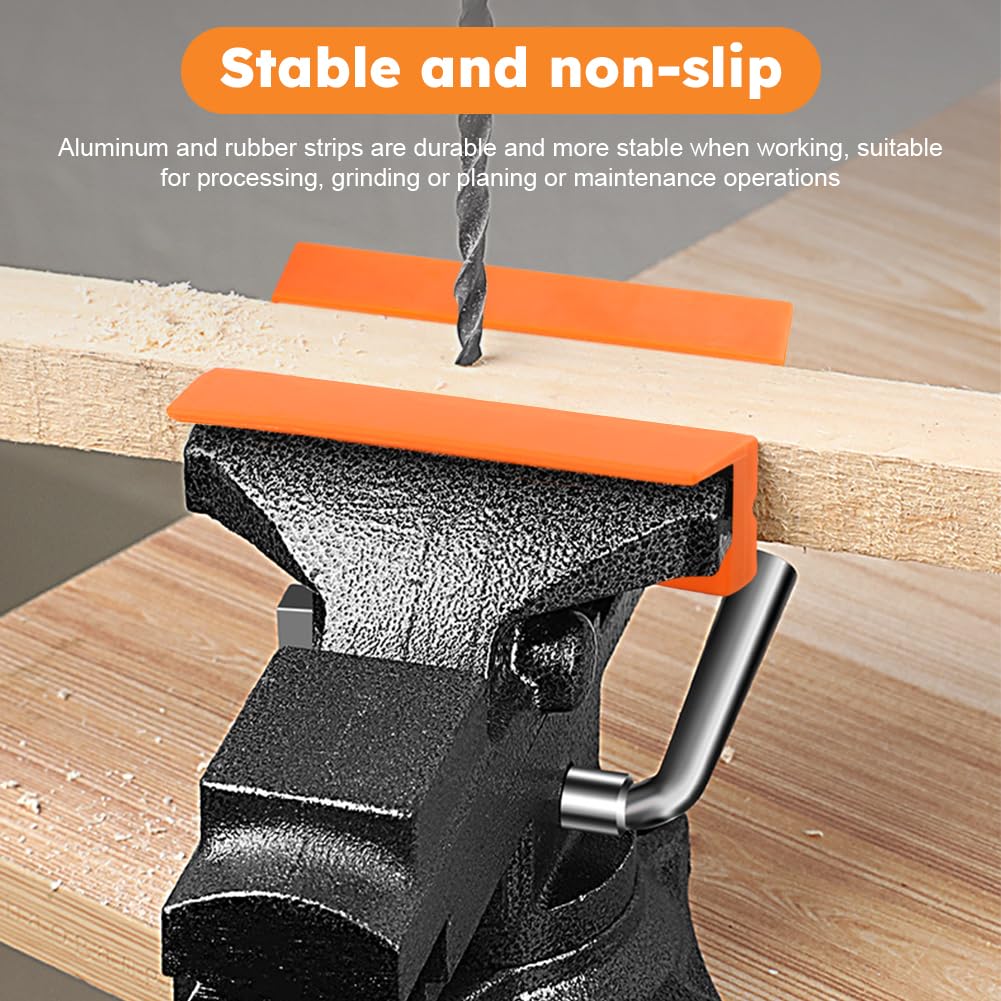 2 Pairs Vise Grip, Magnetic Reversible Pads, Vice Jaw Pads Universal Jaw Covers with Multi Grooves and Standard Waffle Surface, Vice Soft Jaws for Clamping, Woodworking, Plumbing