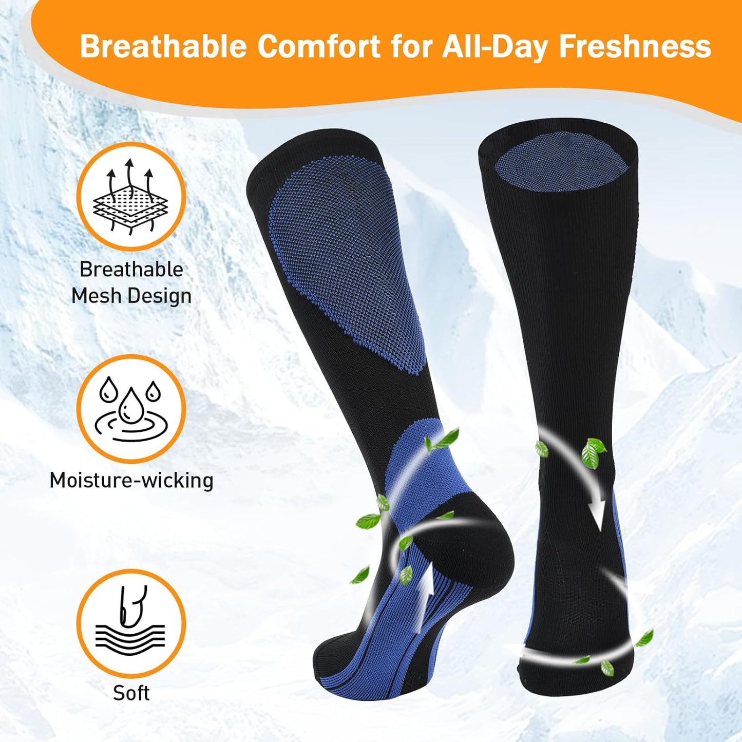 Skiennix Men’s Athletic Socks - Soft, Comfortable for Sports & Daily Wear | Perfect Fit