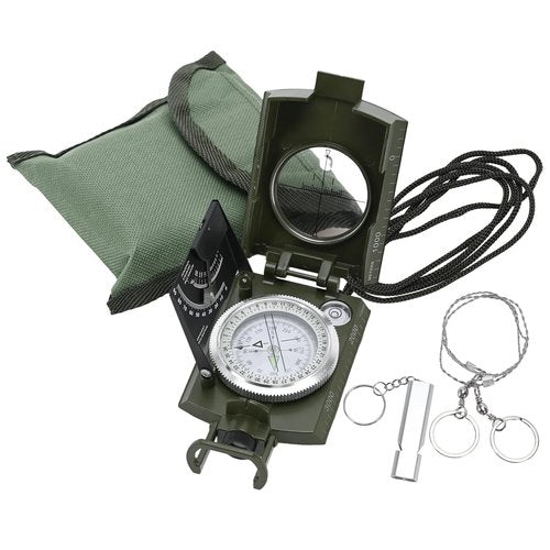 COVVY Compass,Outdoor Military Waterproof Lens Sighting Scout Compass,High Precision Directional Compass Hiking with Survival Gifts Whistle for Hiking Backpacking Camping、Outdoor Navigation