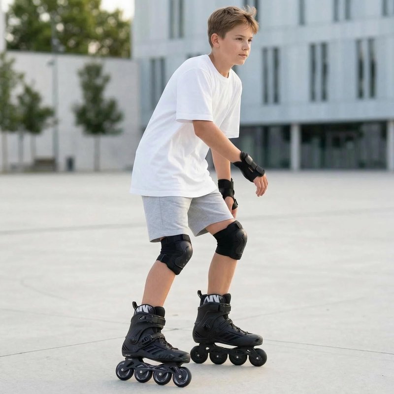 SKTYEE Inline Skates for Women Men, High Performance Roller Skates Blades Adult Male Female, Professional Skates for Outdoor Fitness & Beginners, Washable Liner, 85A PU Wheels, Black