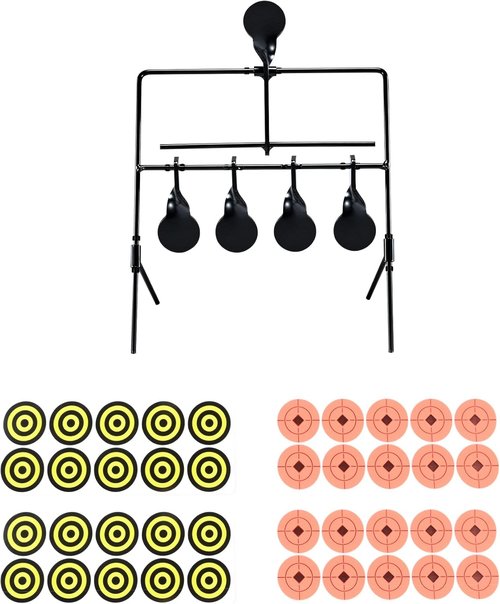KNINE OUTDOORS Shooting Target - Resetting Design for Airsoft & Rimfire | .22 & .177 Caliber