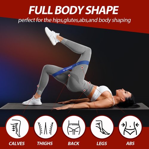 LEEKEY Resistance Bands - Versatile 5-85LB Exercise Bands for Home, Gym, and Travel | Includes Carry Bag