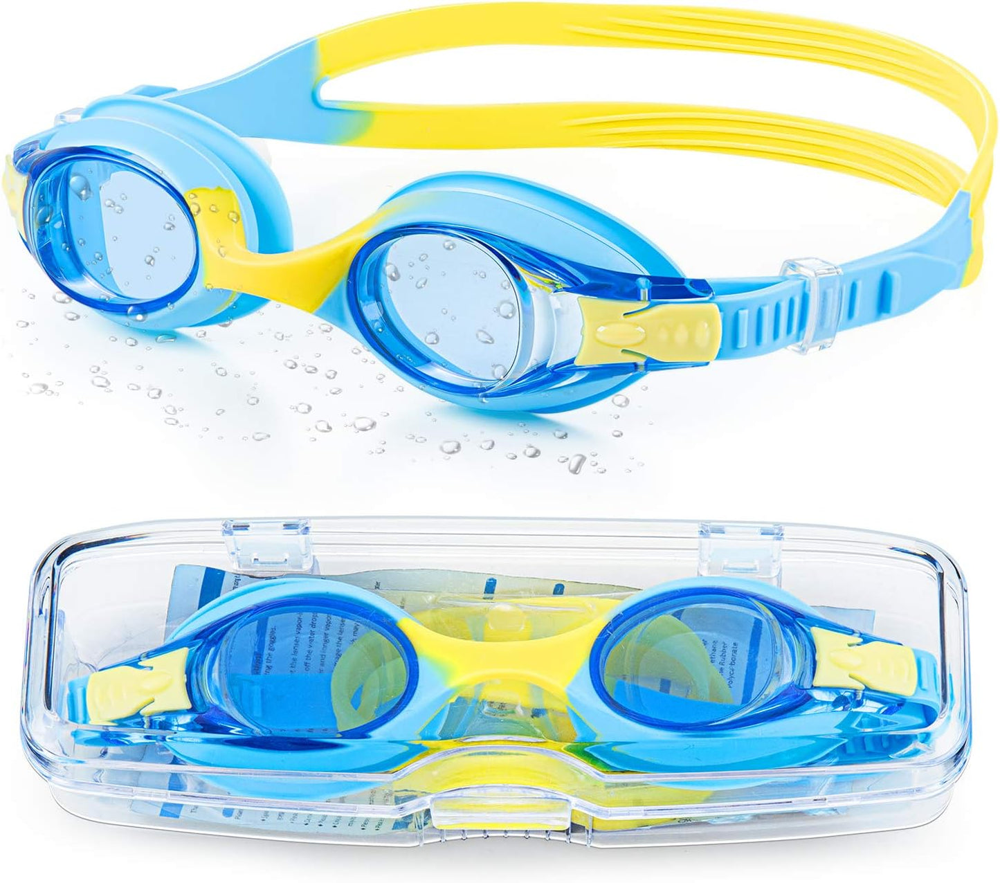 Portzon Swim Goggles for Kids - Anti-Fog, Leak-Proof Design for Clear Vision in Water | Comfortable Fit