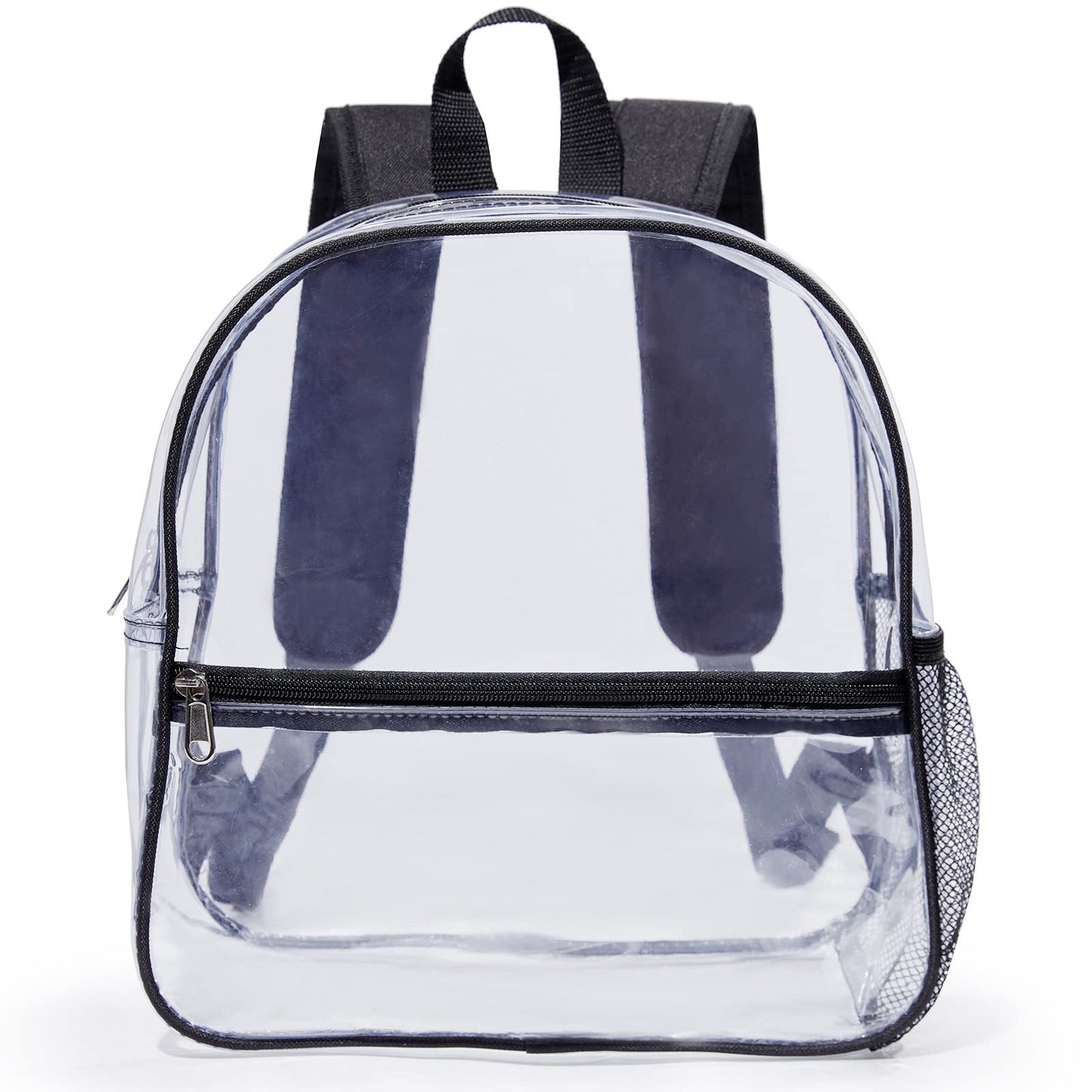 Jusdot Mini Clear Backpack for Stadium Events, Concert, 12×6×12, Black