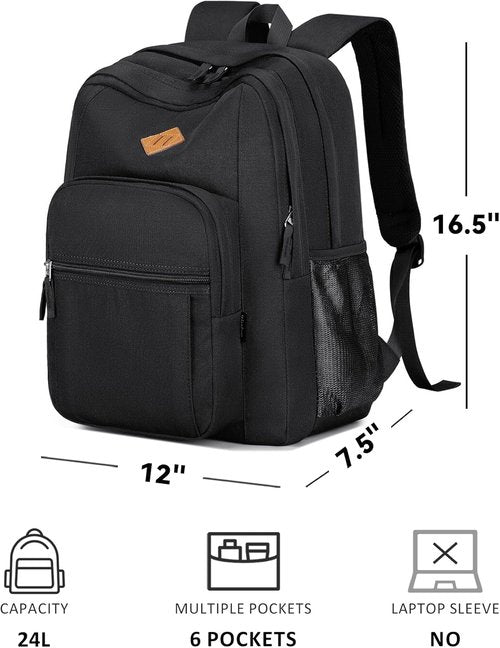 Abshoo Classical Basic Travel Backpack - Water Resistant Bookbag for School | Versatile & Durable