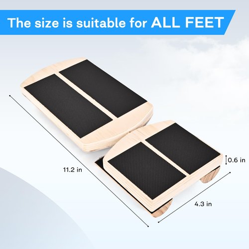 CuCoNewL Wooden for Ankle Balance Board Foot Strengthener & Stability Trainer for Single Leg Balance Training, Sprained, Plantar Fasciitis Relief, Physical Therapy, Posture Correction