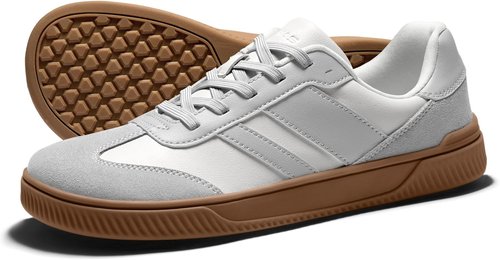 AIRHAS Women's Barefoot Sneakers - Wide Toe Box, Zero Drop, Vegan Leather, Comfortable Walking Shoes