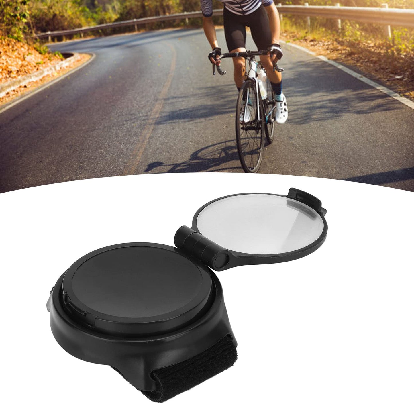 Bike Rear View Mirror - Wrist Mirror, Cycling Safety Wrist Mirror, 360 Degree Adjustable Bike Rear View Mirror Wide Angle Cycling Bicycle Bike Rear View Mirror, for Enhanced Visibility on Bikes