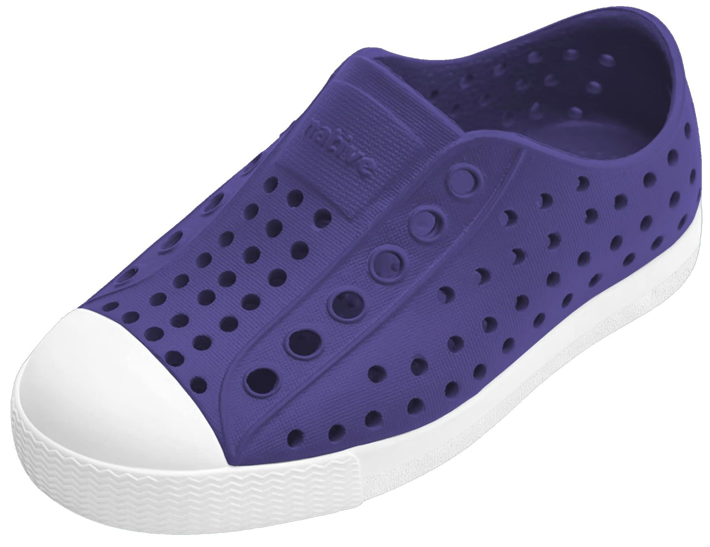Native Shoes Unisex-Kids Jefferson Sneakers, Glamour Purple/Shell White, 4 Big Kid