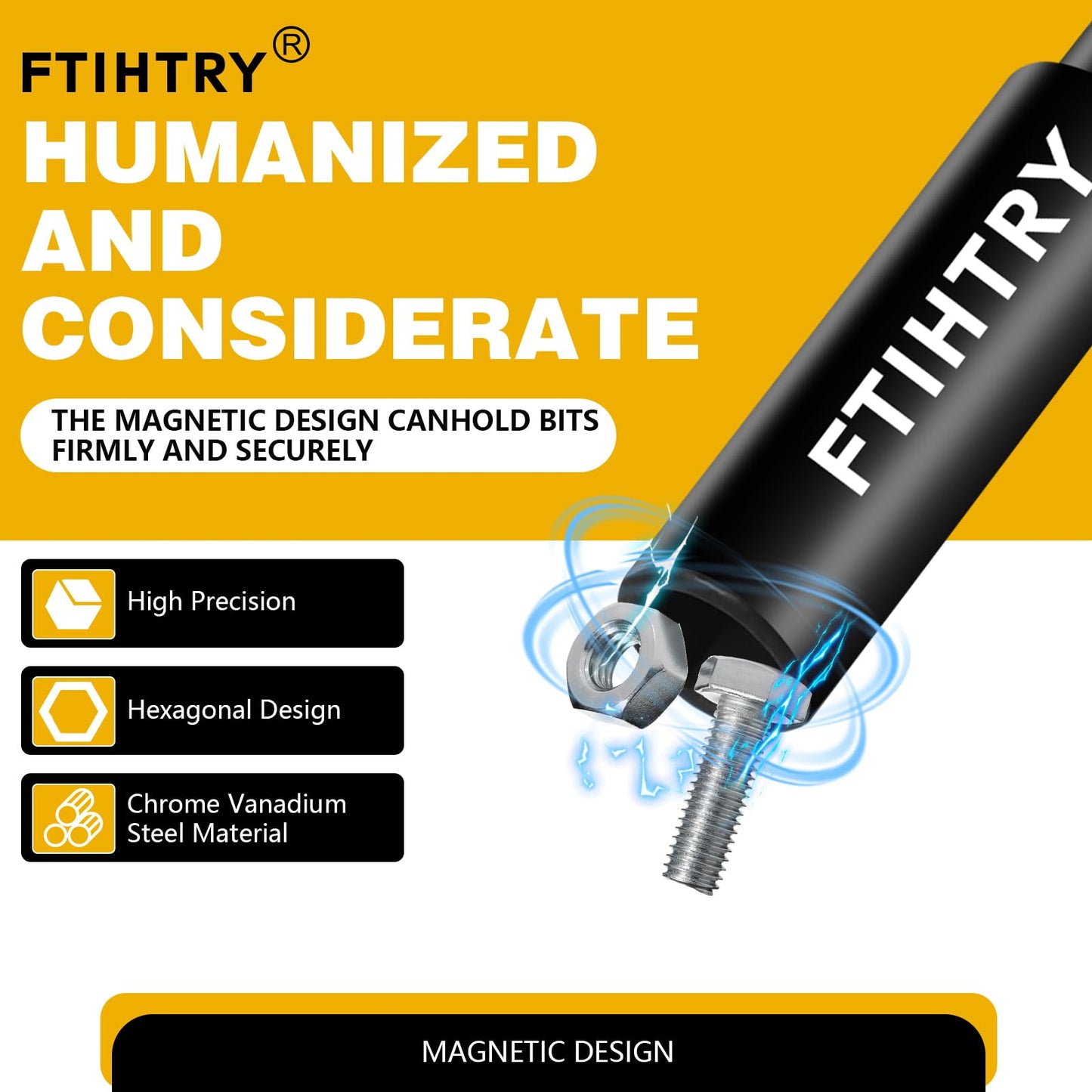 FTIHTRY 1/4”Magnetic Extension Socket Drill Bit Holder, 60mm 100mm 150mm Long(2.36-9"), 9pcs Screwdriver Extension, Quick-Change Hex Shank Set