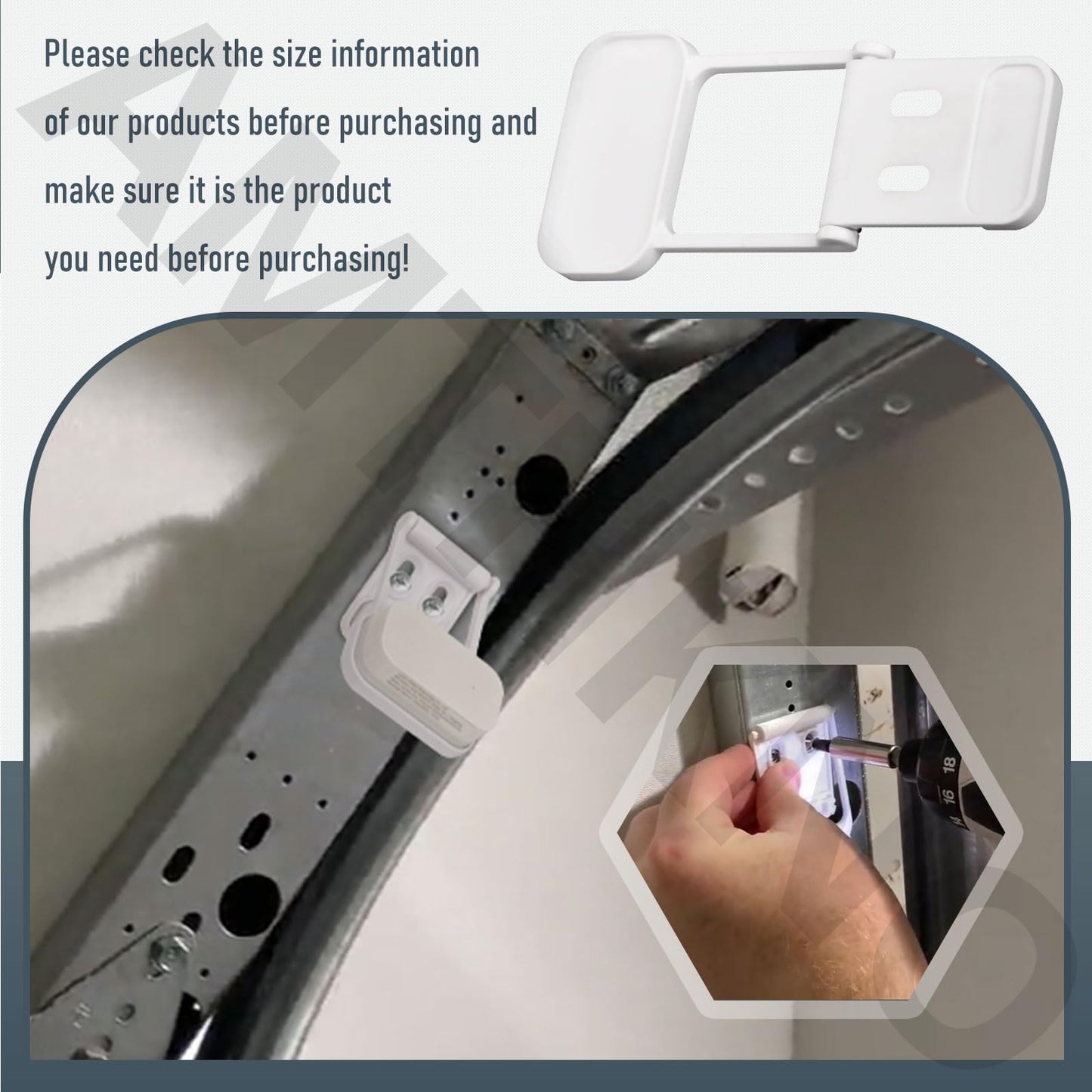 Garage Door Mount Bracket for A-qara Door and Window Sensor, Easy Installation Garage Door Security Accessory