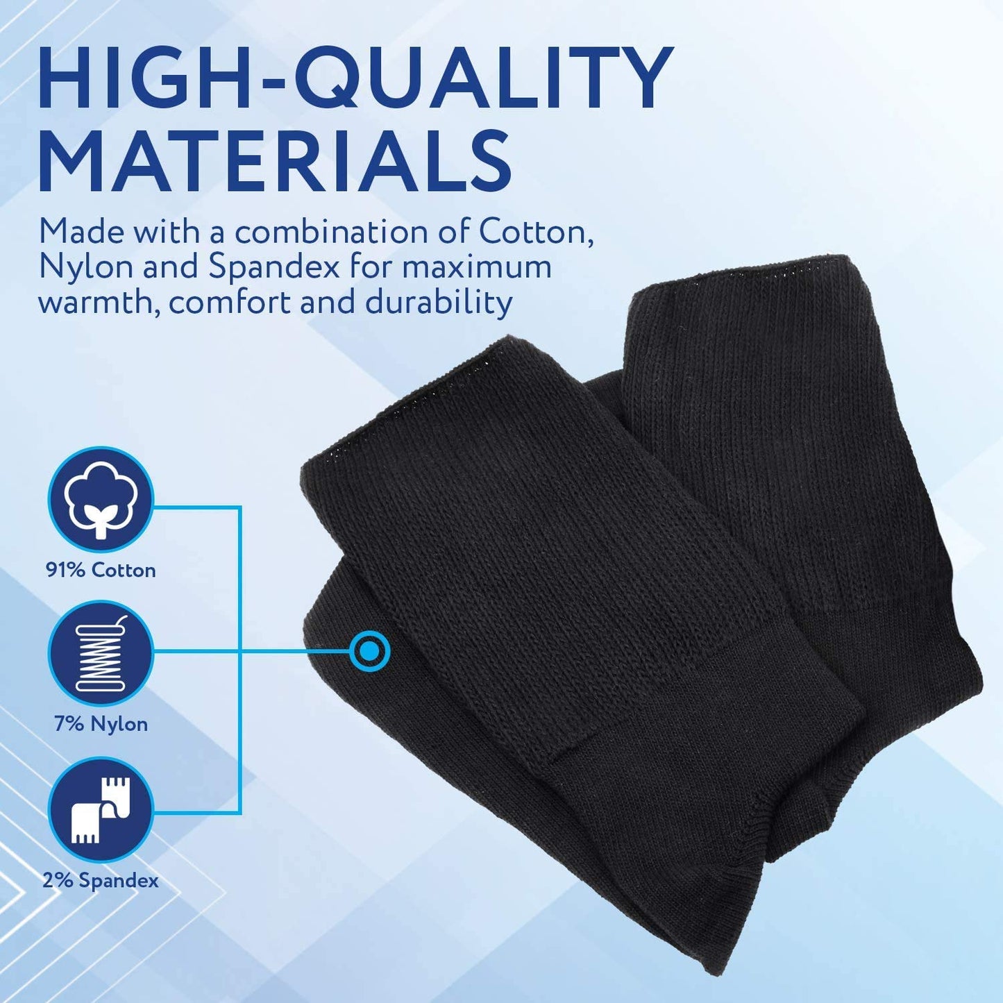 IMPRESA 6-Pair Extra Width Socks for Lymphedema & Bariatric - Stretch 30'' Over Calf for Swollen Feet, Men's & Women's, One Size Unisex