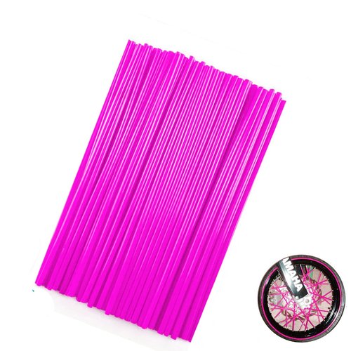 72Pcs Universal Spoke Skins Cover - Ovelur Wheel Spoke Wraps Skins Pipe Trim Decoration Protector For Motorcycle Dirt Bike Yamaha Harley Suzuki(Purple)