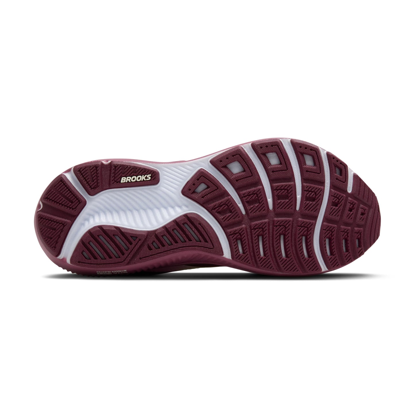 Brooks Women’s Ghost 17 Neutral Running Shoe - Burgundy/Pink/Green - 8 Medium