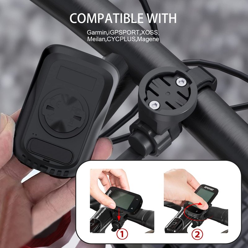 towild Bike Computer Edge Mount Compatible with Garmin/Meilan/XOSS/iGPSPORT,Bike Light Mount CL600 CL900 CL1200 BR800 BR1000