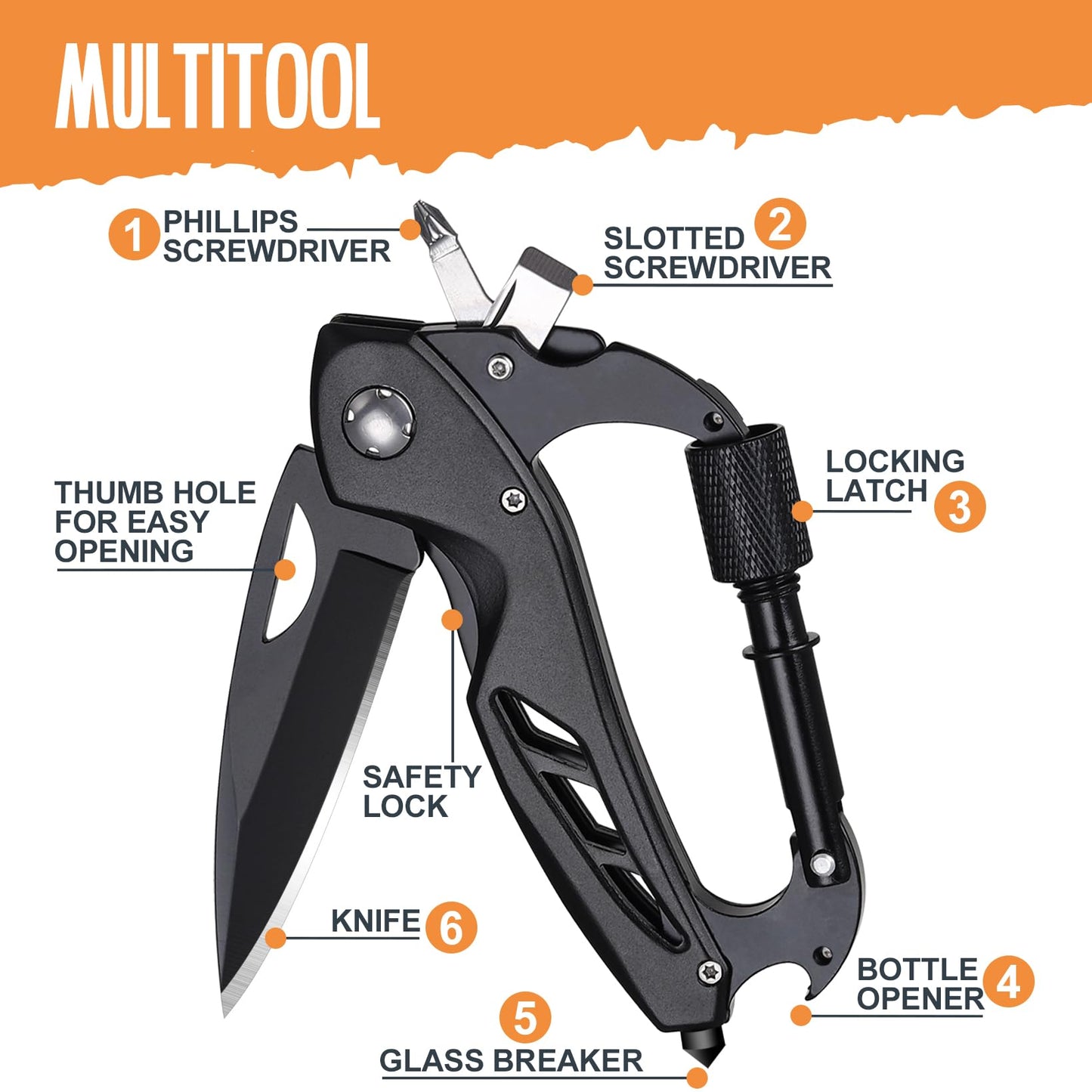 Gifts for Men Him Dad, Christmas Stocking Stuffers Gifts for Husband, Multitool Christmas Stocking Stuffers for Men, Mens Fathers Day Birthday Gift, EDC Gadgets Gift for Him Camping