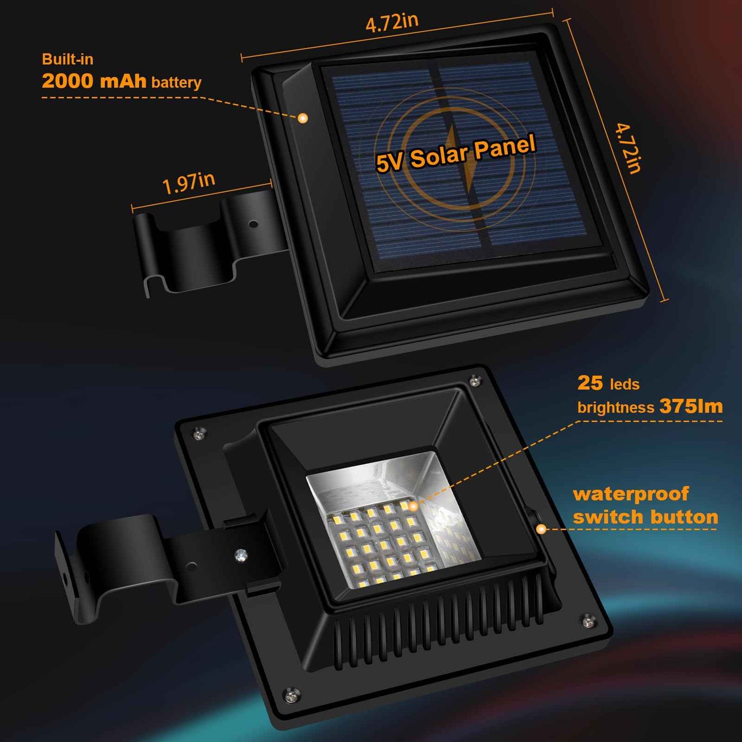 SLPQPSPL Flag Pole Light Solar Powered Warm 3000k, Flagpole Solar Light for 5ft 6ft Flagpoles Work 12+ Hours Solar Flag Pole Lights Outdoor Waterproof LED Dusk to Dawn American Flag Lights (Black)