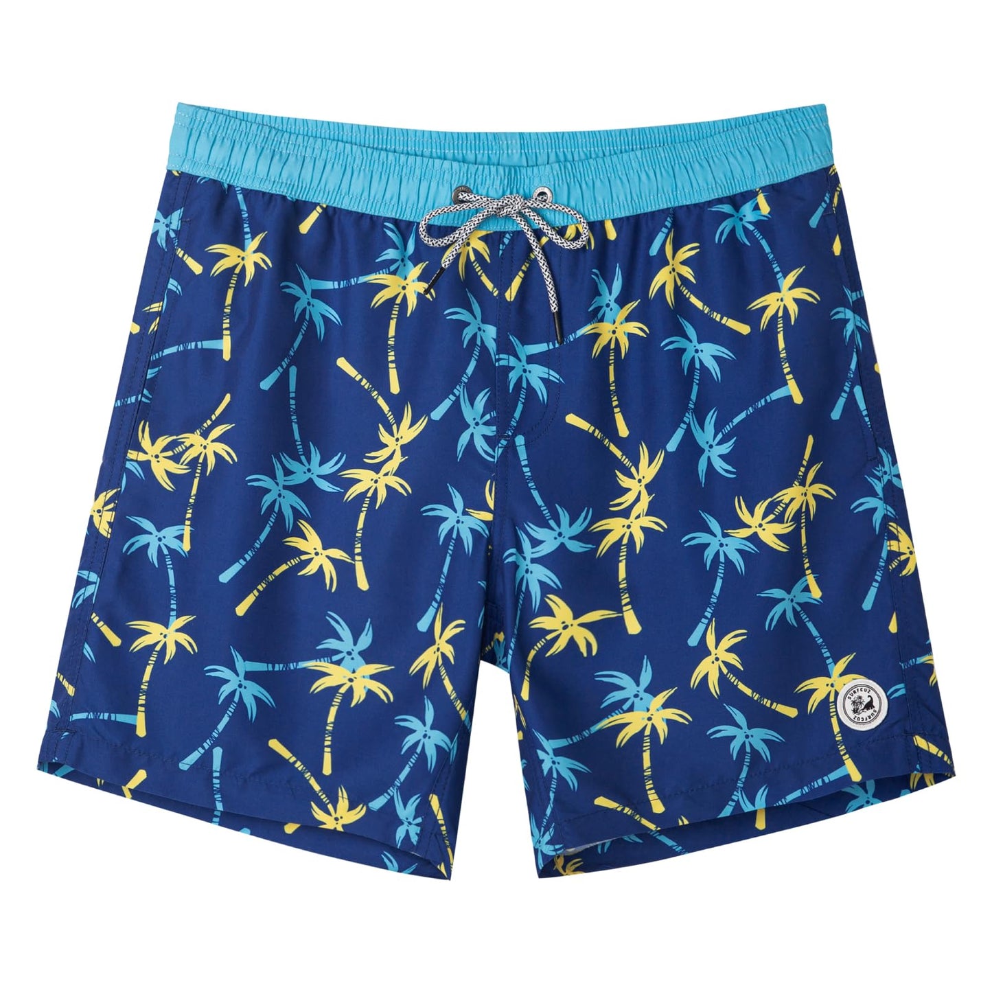 SURF CUZ Volley Shorts Swimming Trunks Quick Dry Swim Shorts, Colorful Coconuts, Small