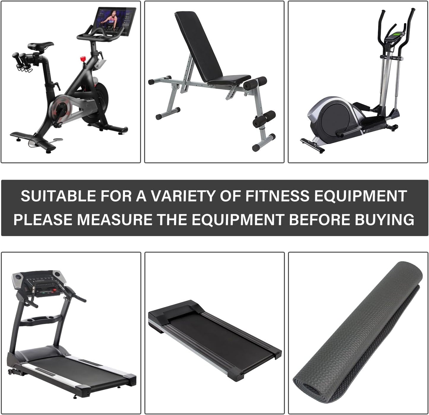 Skiennix Exercise Equipment Mat - Durable Floor Protector for Treadmills, Bikes & Ellipticals | Indoor Use
