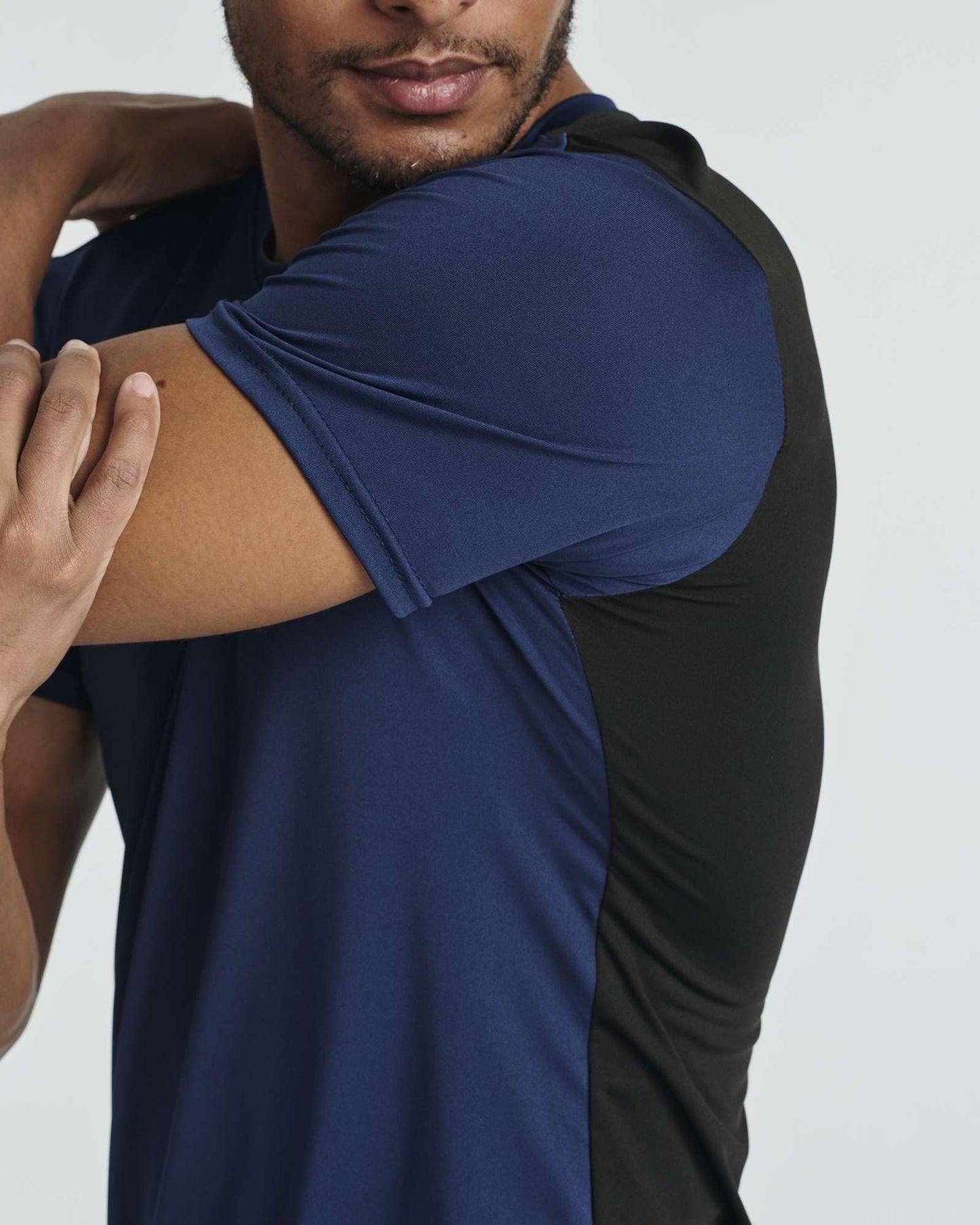 Real Essentials 5 Pack: Men's Dry-Fit Short Sleeve Crew Neck T Shirts Fitness Running Gym Workout Cool Exercise Athletic Tee, Set 15, Medium