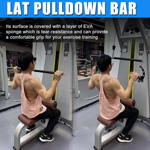 KORIKAHM LAT Pull Down Bar - Non-Detachable Cable Attachment for Weightlifting | Gym Equipment