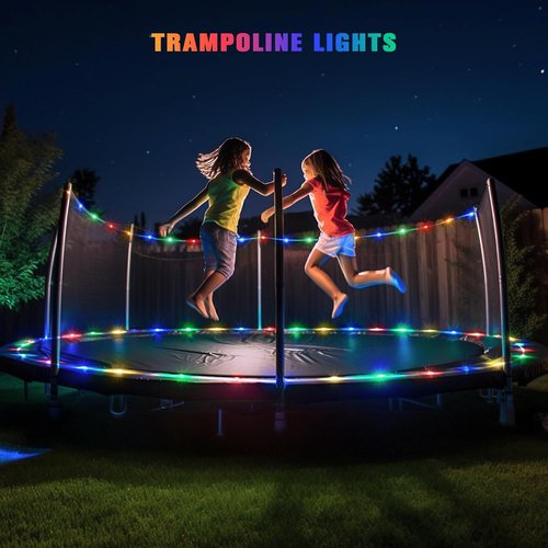JMEXSUSS Trampoline Lights - 200 LED Solar String Lights, 66ft Waterproof, 8 Modes for Outdoor Fun