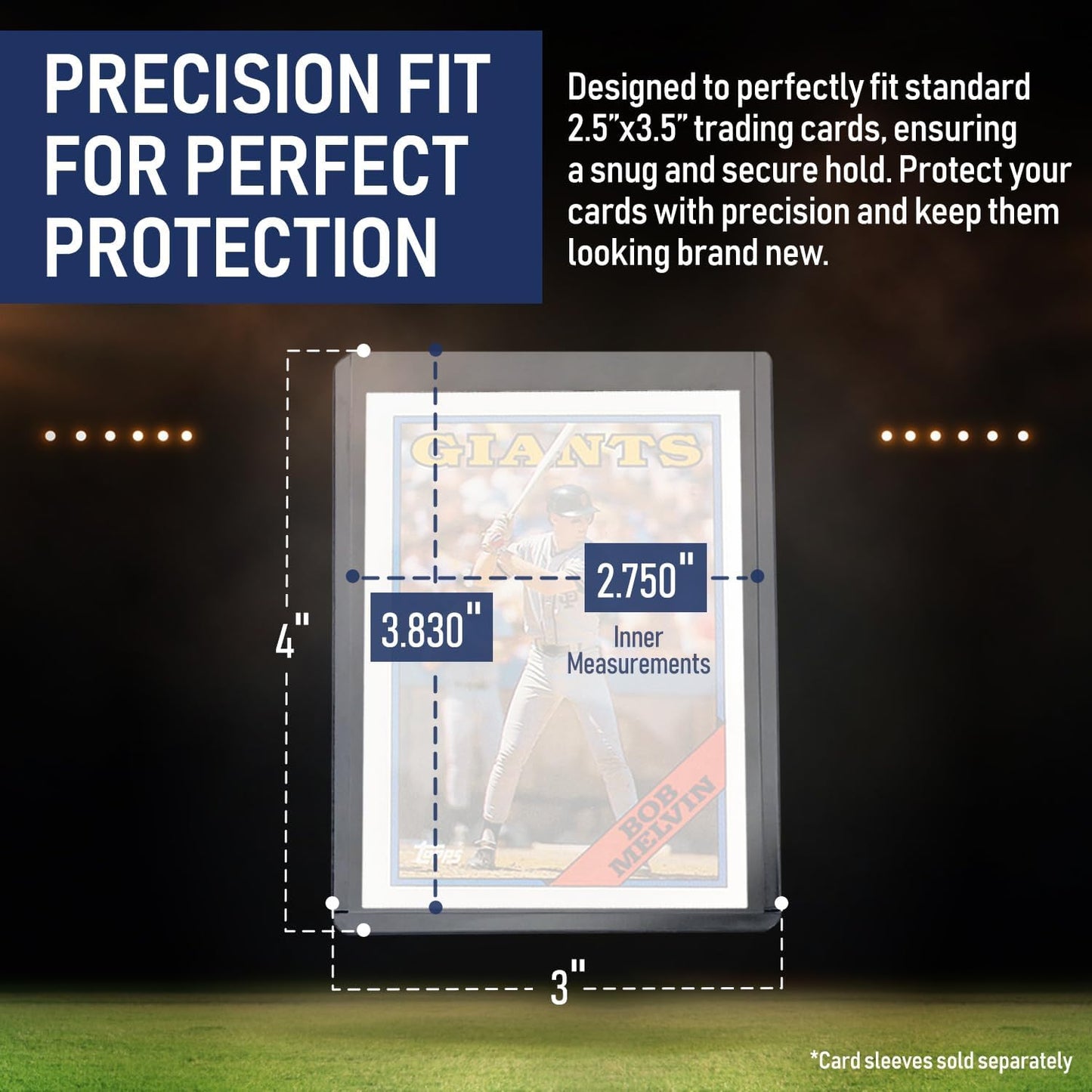 Premium Seamless 20PT Top Loaders - 360PT Thick Card Holders for Baseball & Trading Cards