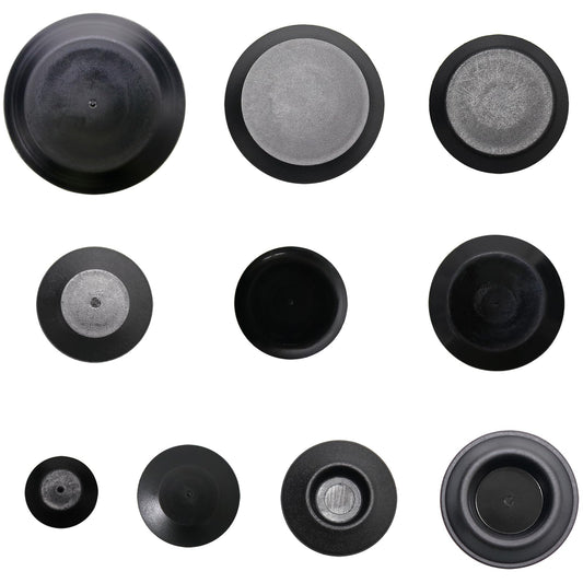 50pcs Plastic Plugs for Round Holes - Auto Body Plugs - Sheet Metal Plugs - Flush Mount Plug Assortment - Automotive Hole Plug Button Cap - Fits Hole Size 1/4, 3/8, 1/2, 5/8, 11/16, 3/4, 7/8, 15/16