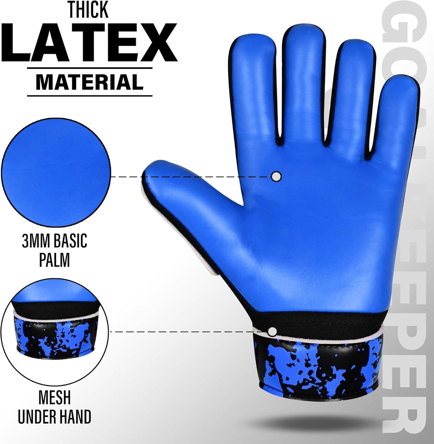 SAWANS Football Goalkeeper Gloves - Strong Grip Palms & Wrist Support for Kids & Adults | Anti-Slip Design