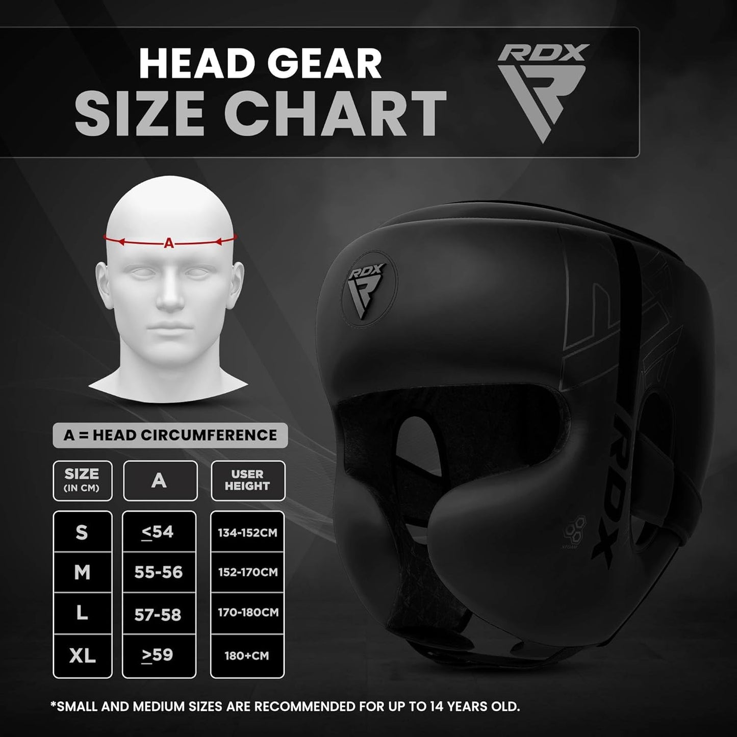 RDX Boxing Headgear - Adjustable Padded MMA Training Helmet for Kickboxing & Sparring | Muay Thai, Karate, Taekwondo